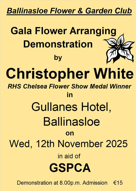 Ballinasloe Flower & Garden Club Fundraiser - November 12th '25